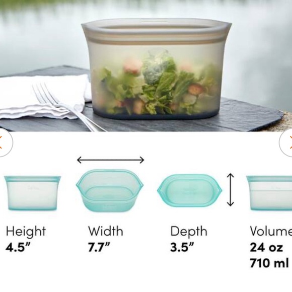 Zip Top Silicone Food Storage Container - Picture 2 of 7